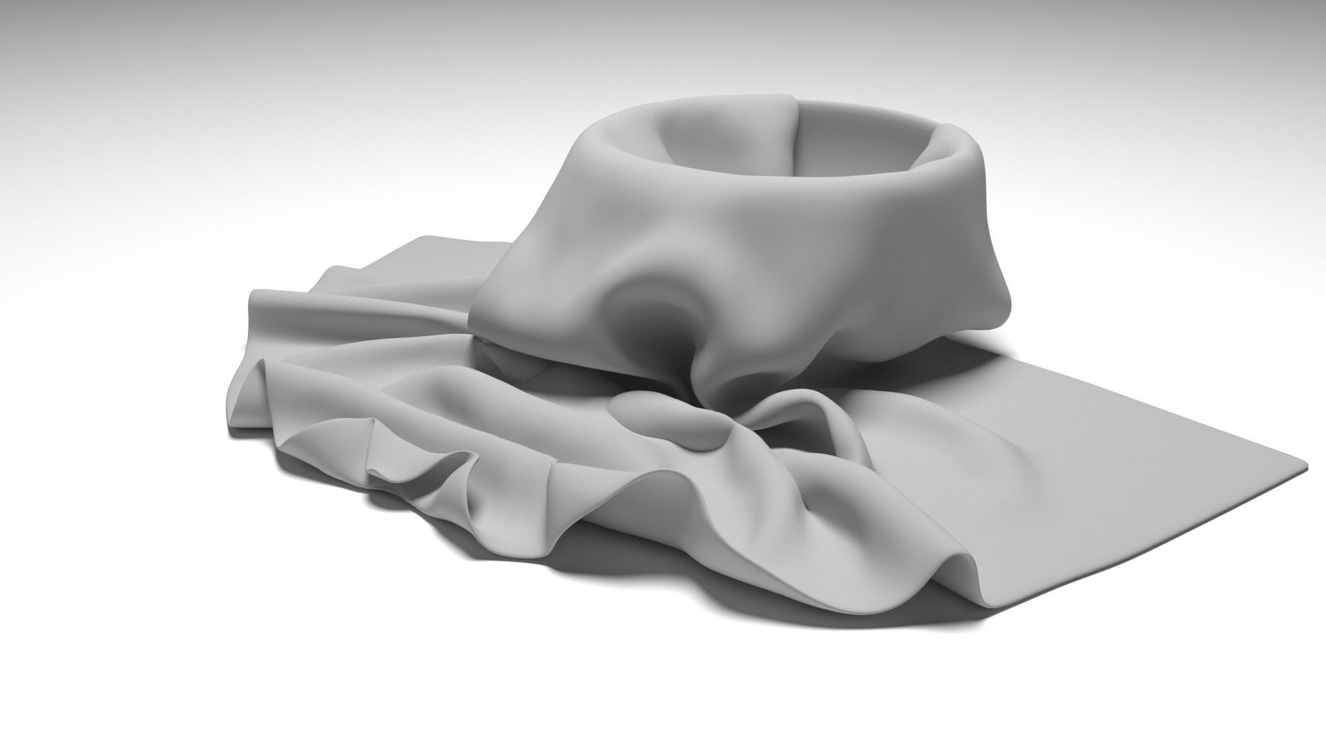 Dekor Cup with Fabric - no texture 3D model_23