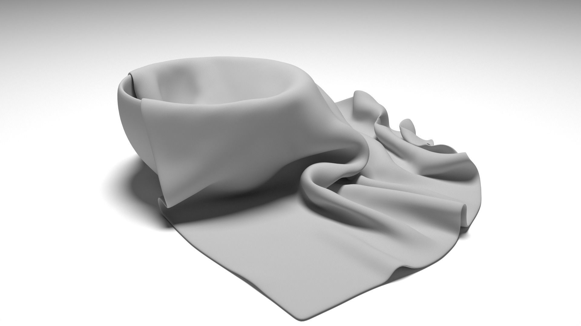 Dekor Cup with Fabric - no texture 3D model_8