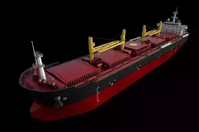 Bulk carrier 01 Low-poly 3D model