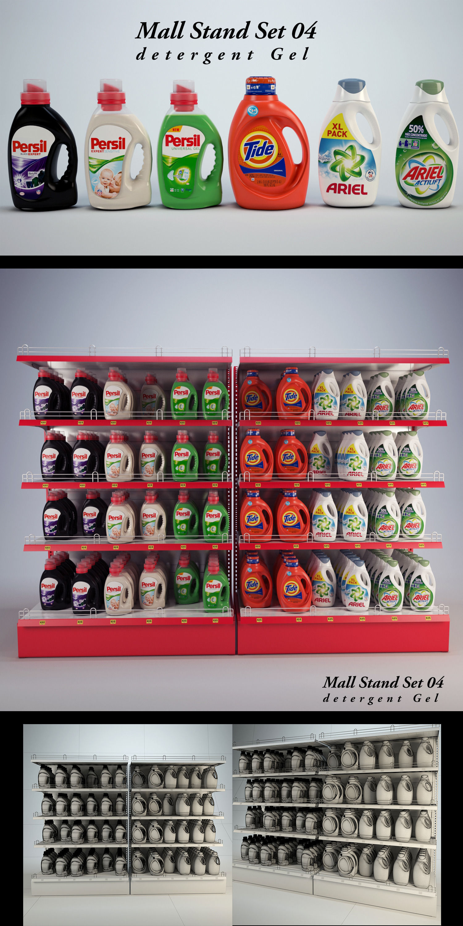 Mall Stand Set 04 3D model_3