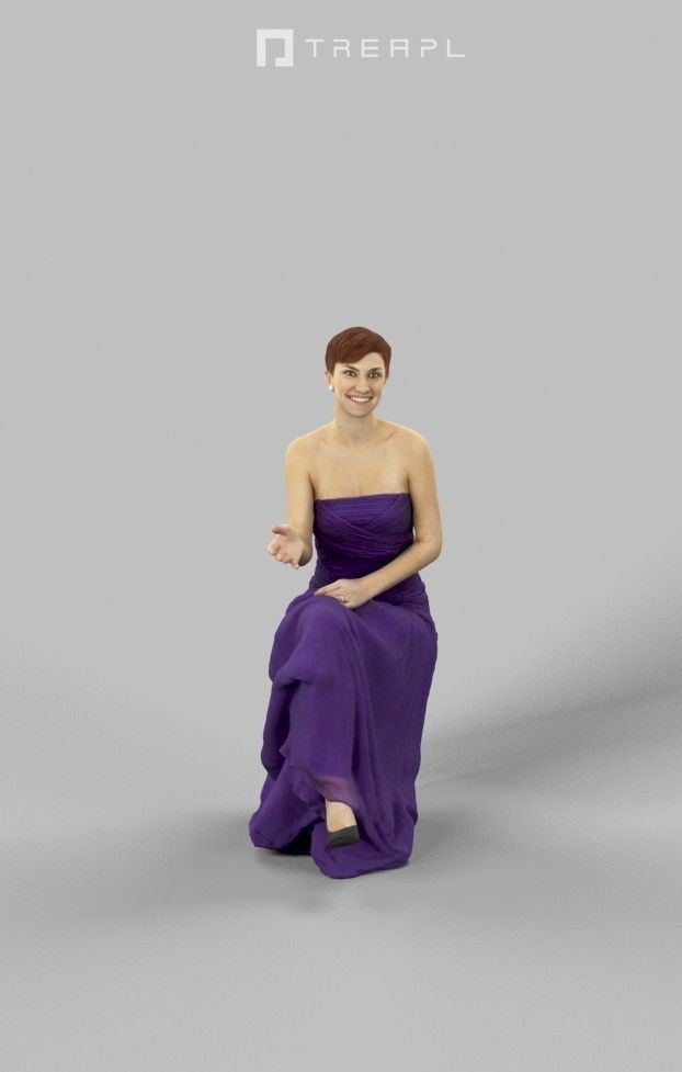 5x SITTING WOMAN PEOPLE EVENT BALLROOM VOL02 3D Model Collection_18