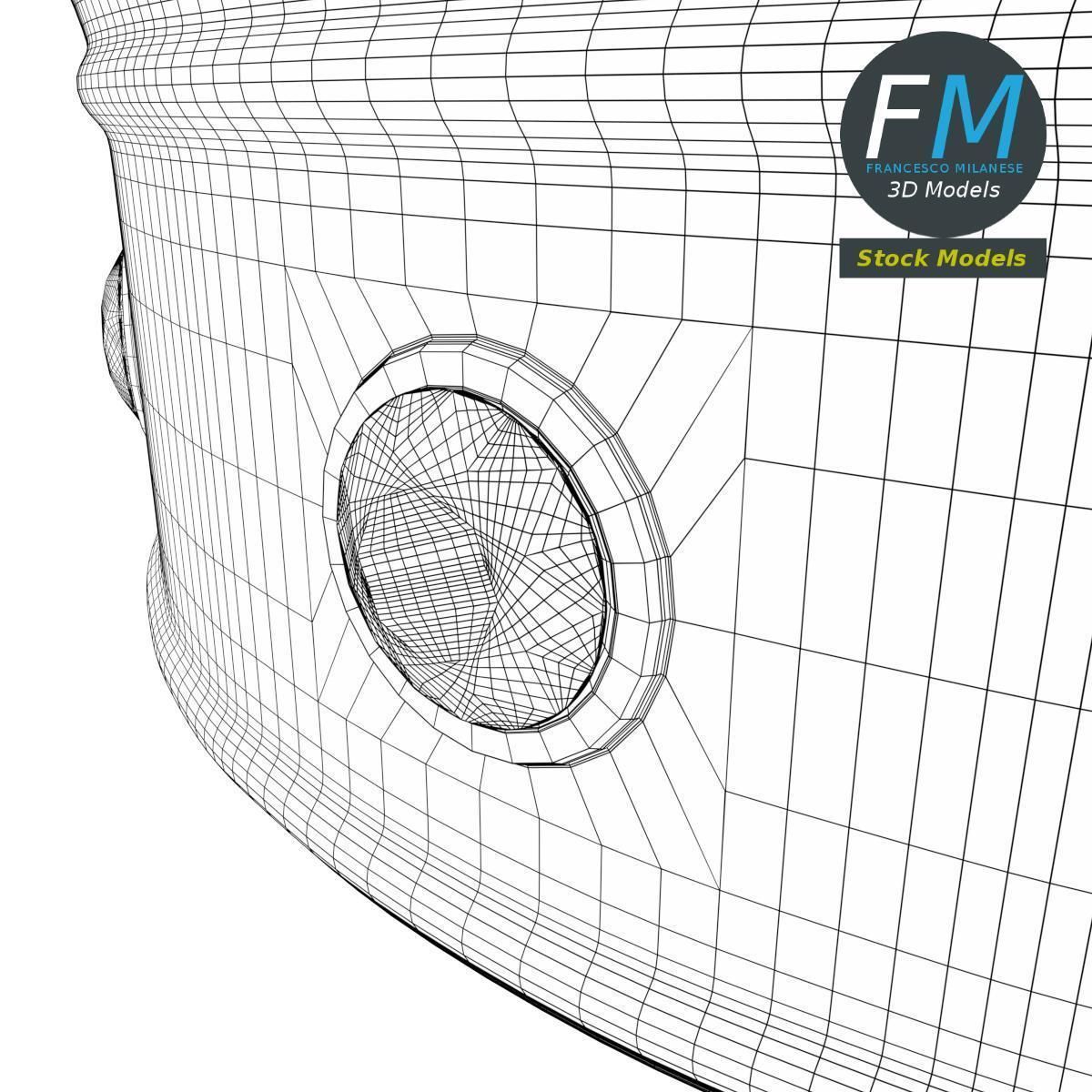 Gold crown with gems 2 3D model_8