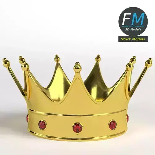 Gold crown with gems 2