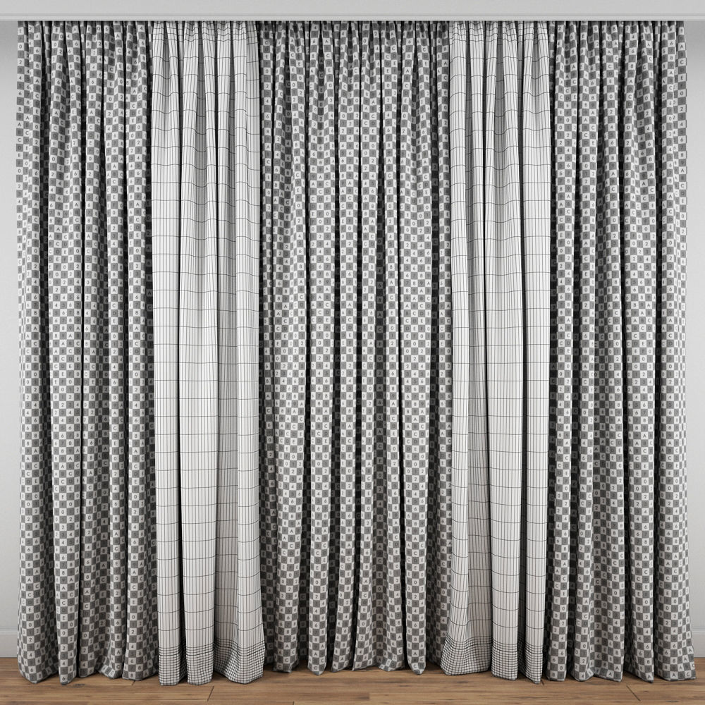 Curtain 120 3D model_2