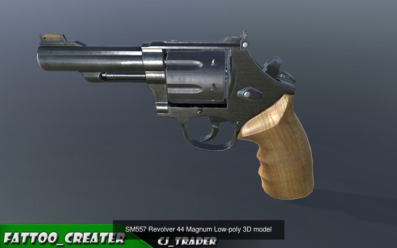 Pistol Pack Lowpoly Collection 3D Model _4