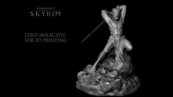 Daedra Malakat from the game Skyrim 3D print model