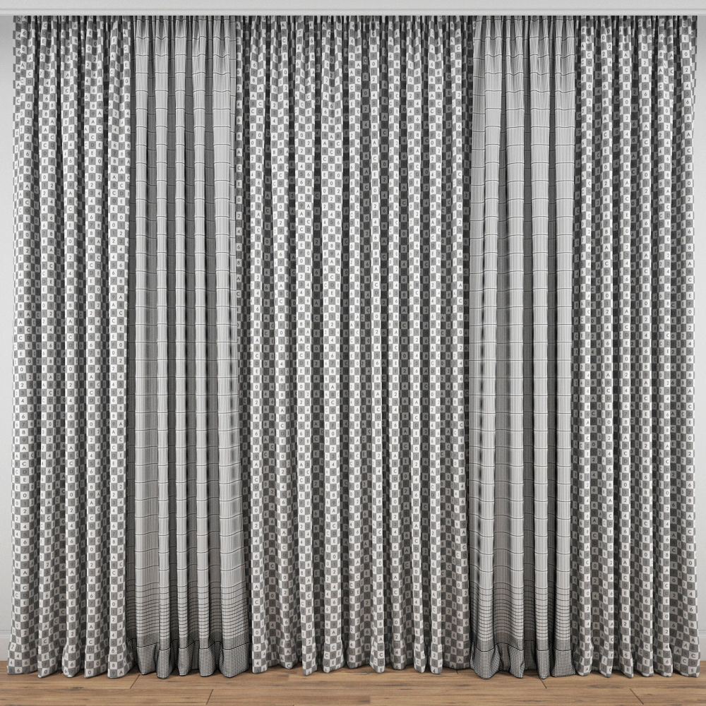 Curtain 122 3D model_2