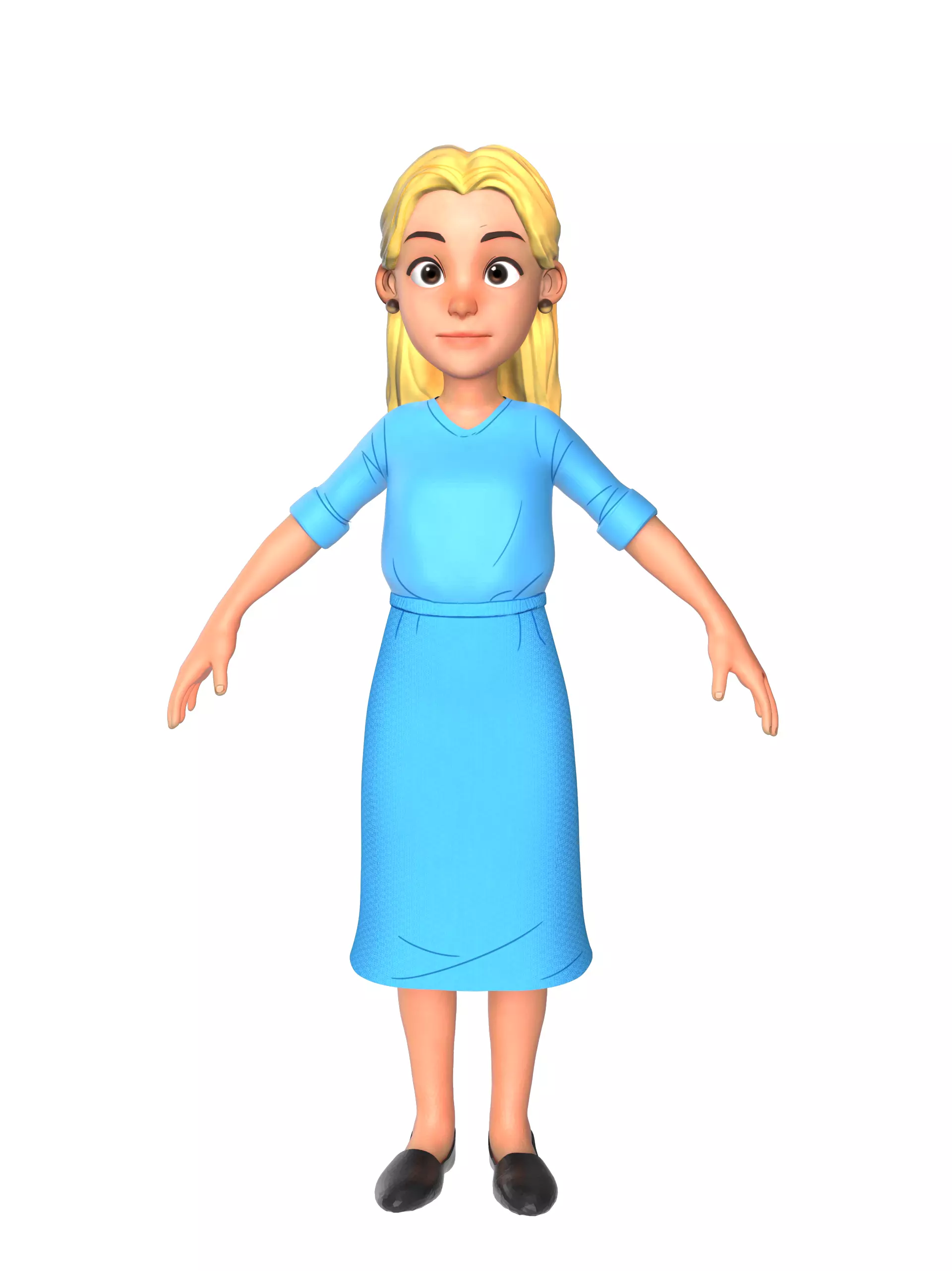 girl boy woman 3D model