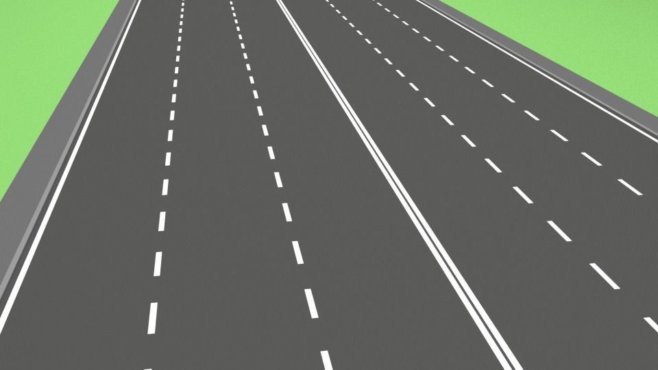 Types of roads Low-poly 3D model_7