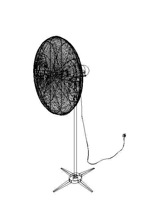 Standing fan 3D model_2