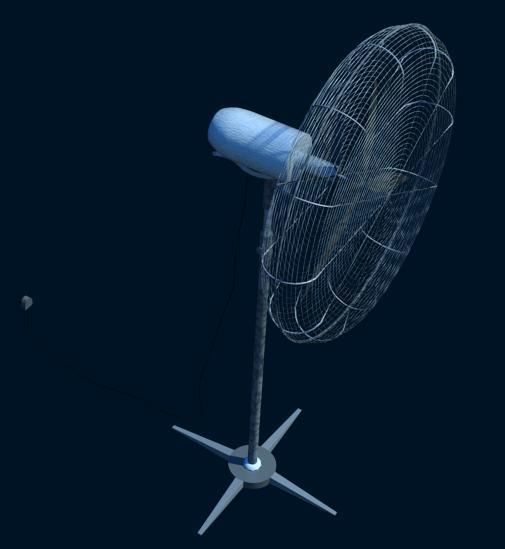 Standing fan 3D model_5