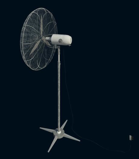 Standing fan 3D model_4