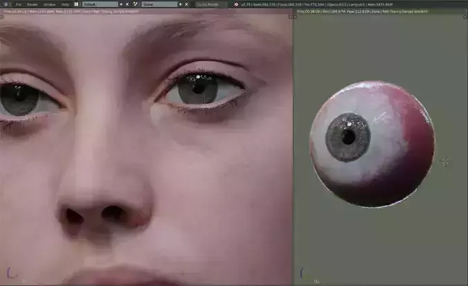 Realistic 3D hand painted Eyes