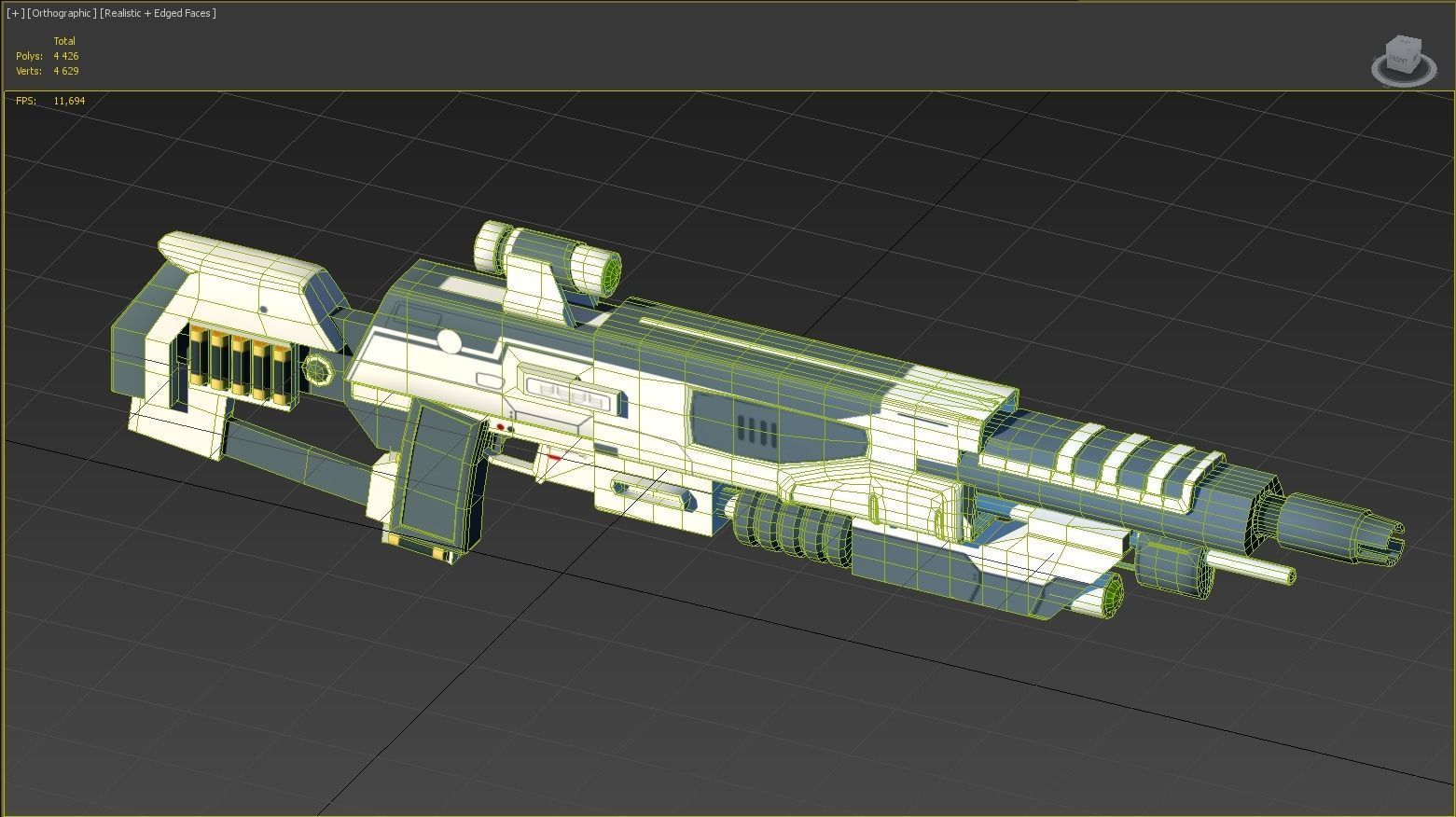 Futuristic Shotgun Low-poly 3D model Low-poly 3D model_5