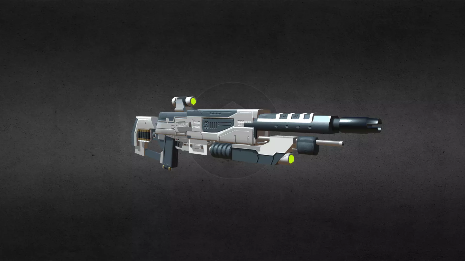 Futuristic Shotgun Low-poly 3D model Low-poly 3D model_0