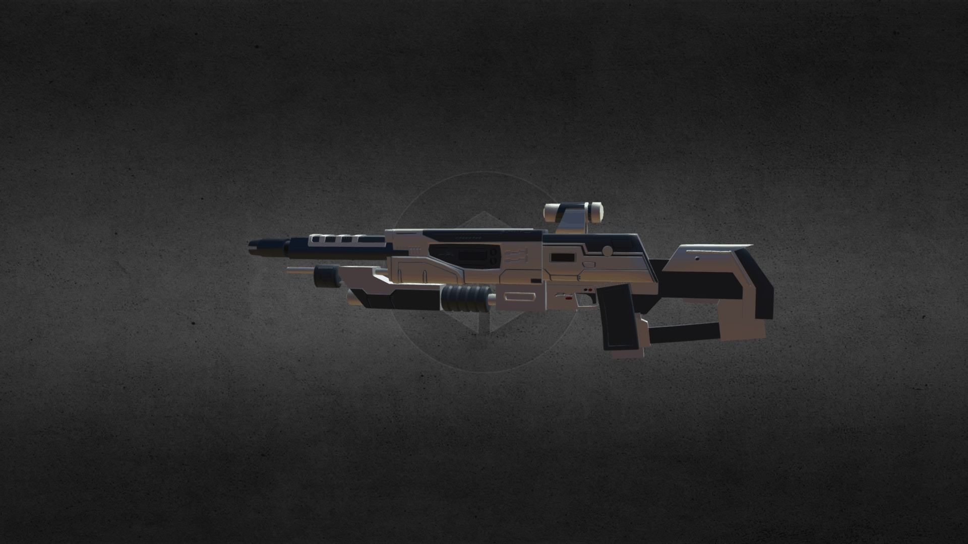 Futuristic Shotgun Low-poly 3D model Low-poly 3D model_3