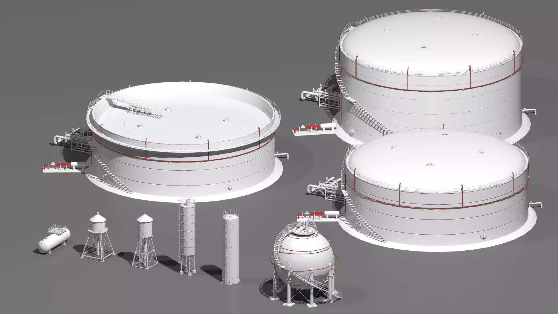 Industrial tanks 3D model_0