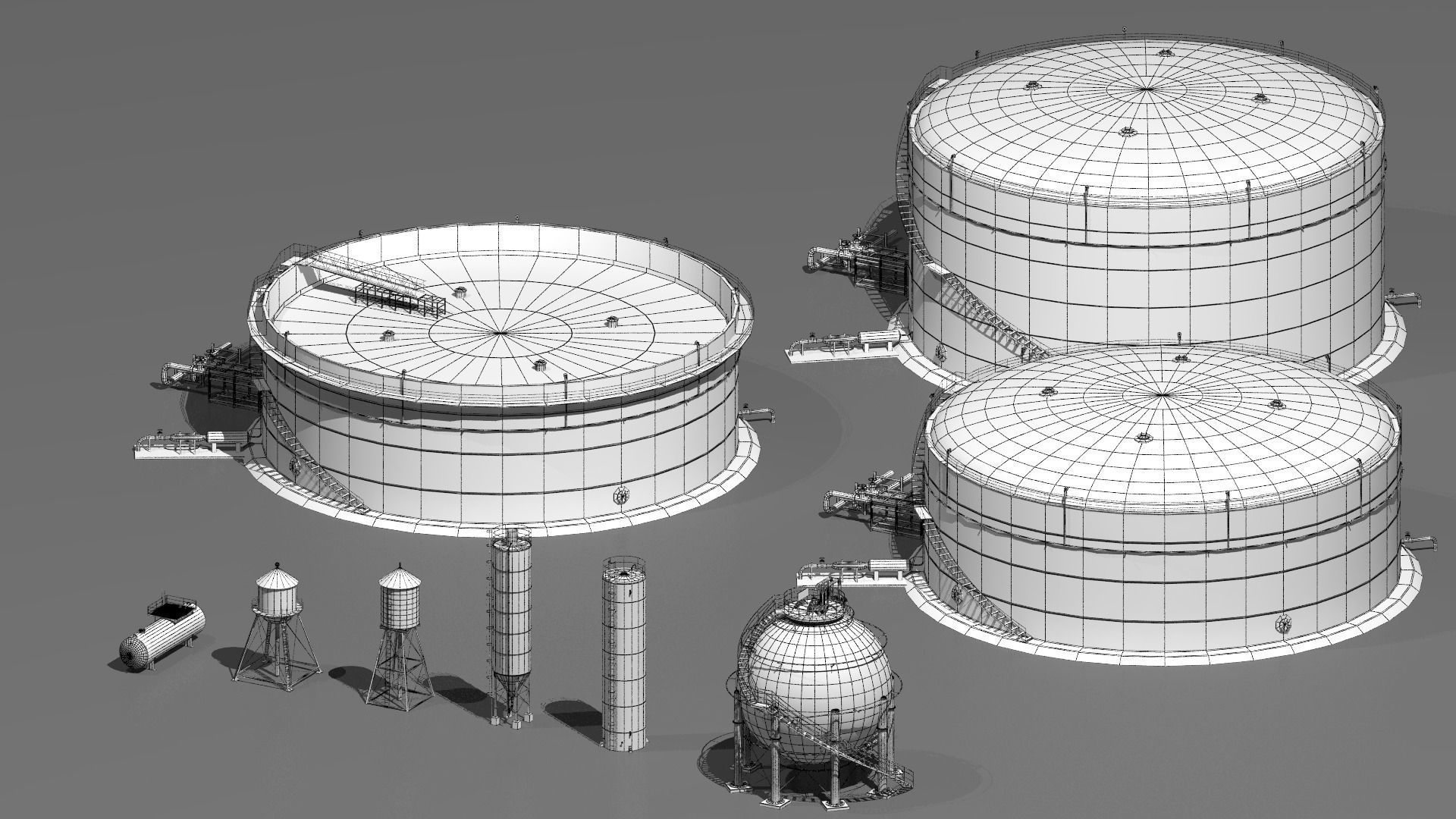 Industrial tanks 3D model_1