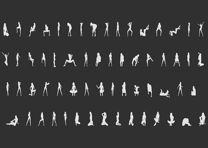 Sexy Silhouettes Pack 02 3D print model