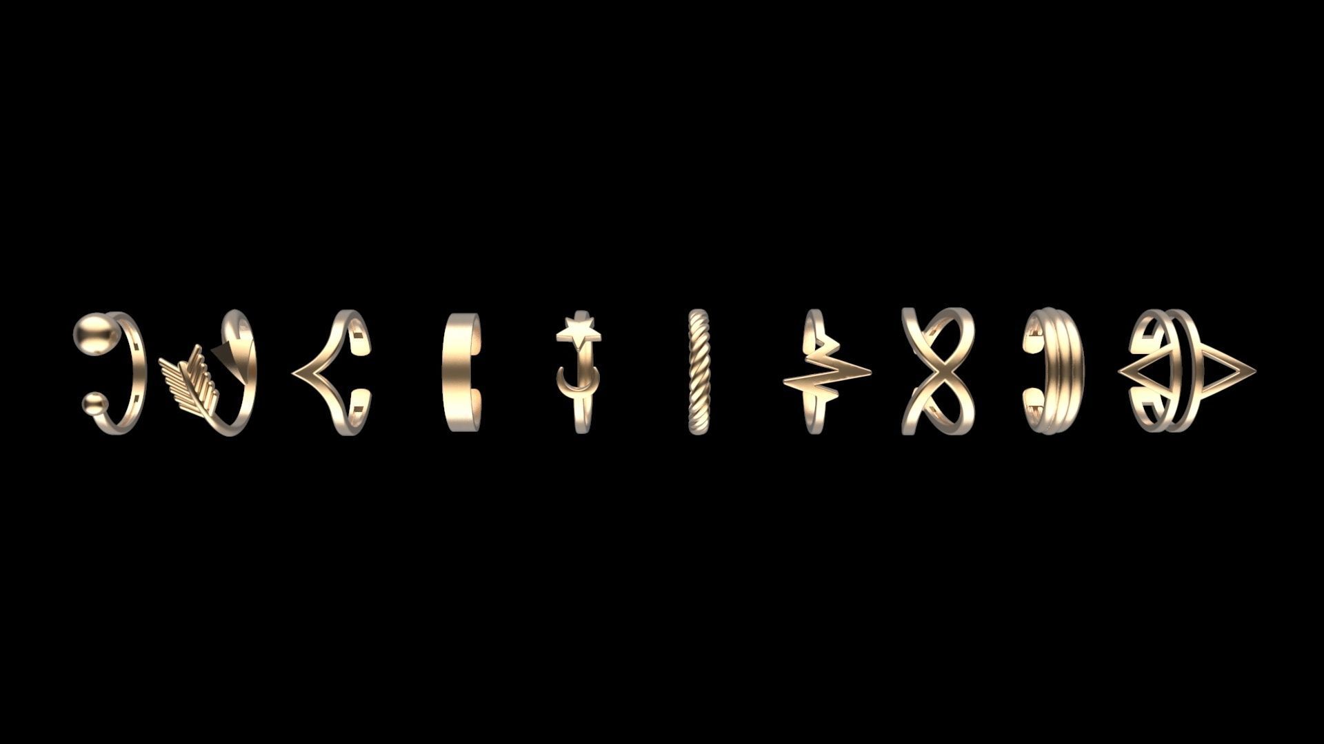 Falang ring 3D print model_7