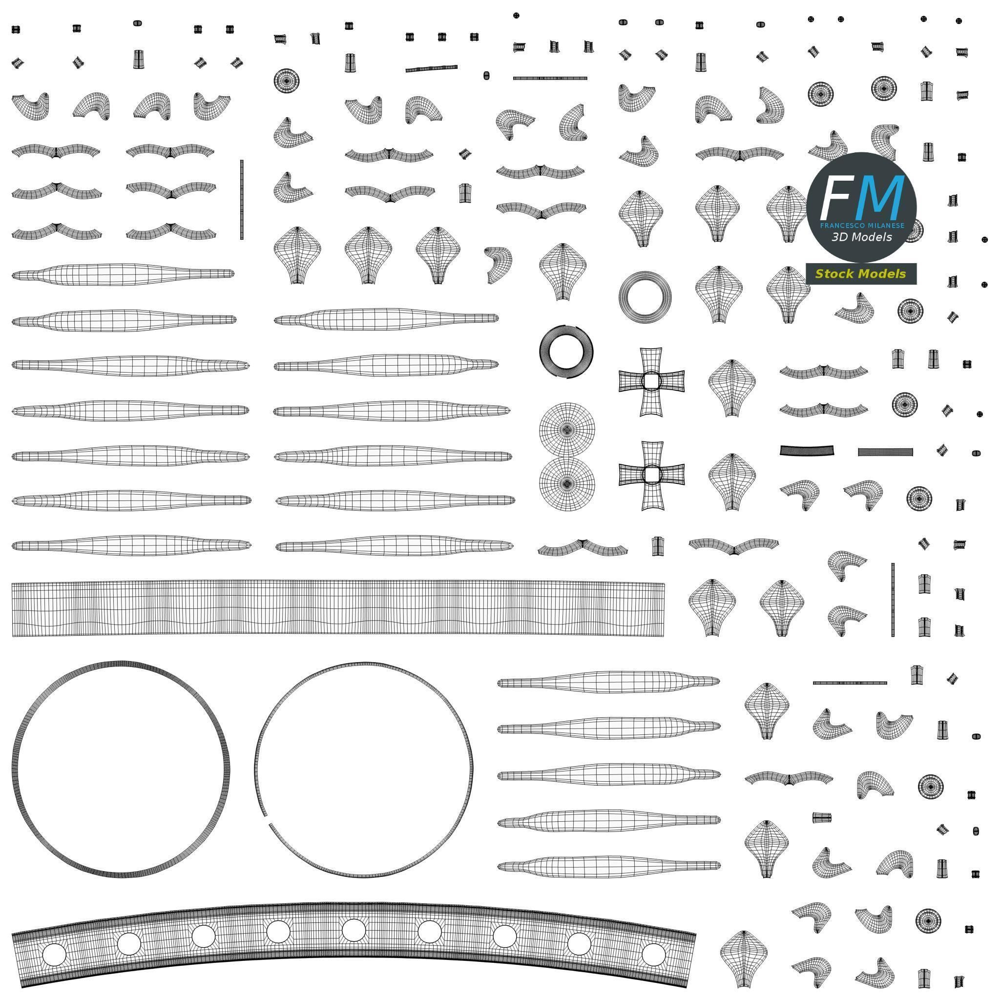 Imperial crown with orb and cross 3D model_11