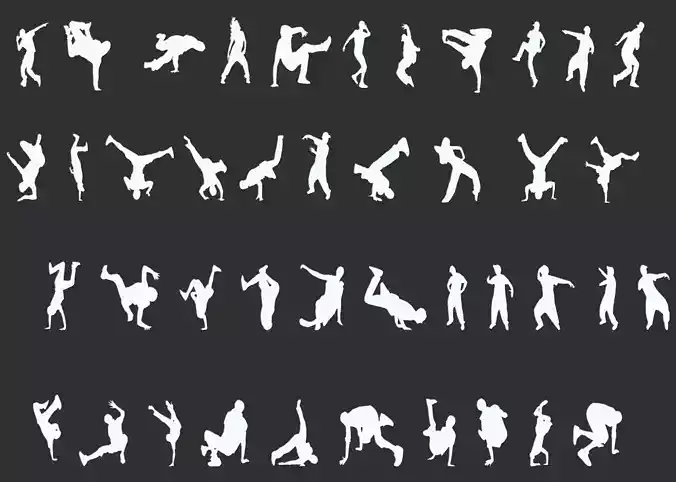 Dancer Silhouettes Pack 3D print model