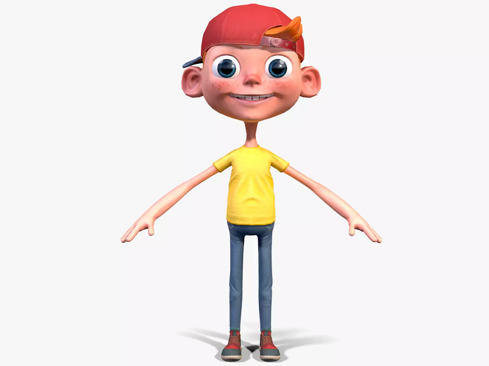 Game ready cartoon boy model  Low-poly 3D model_0