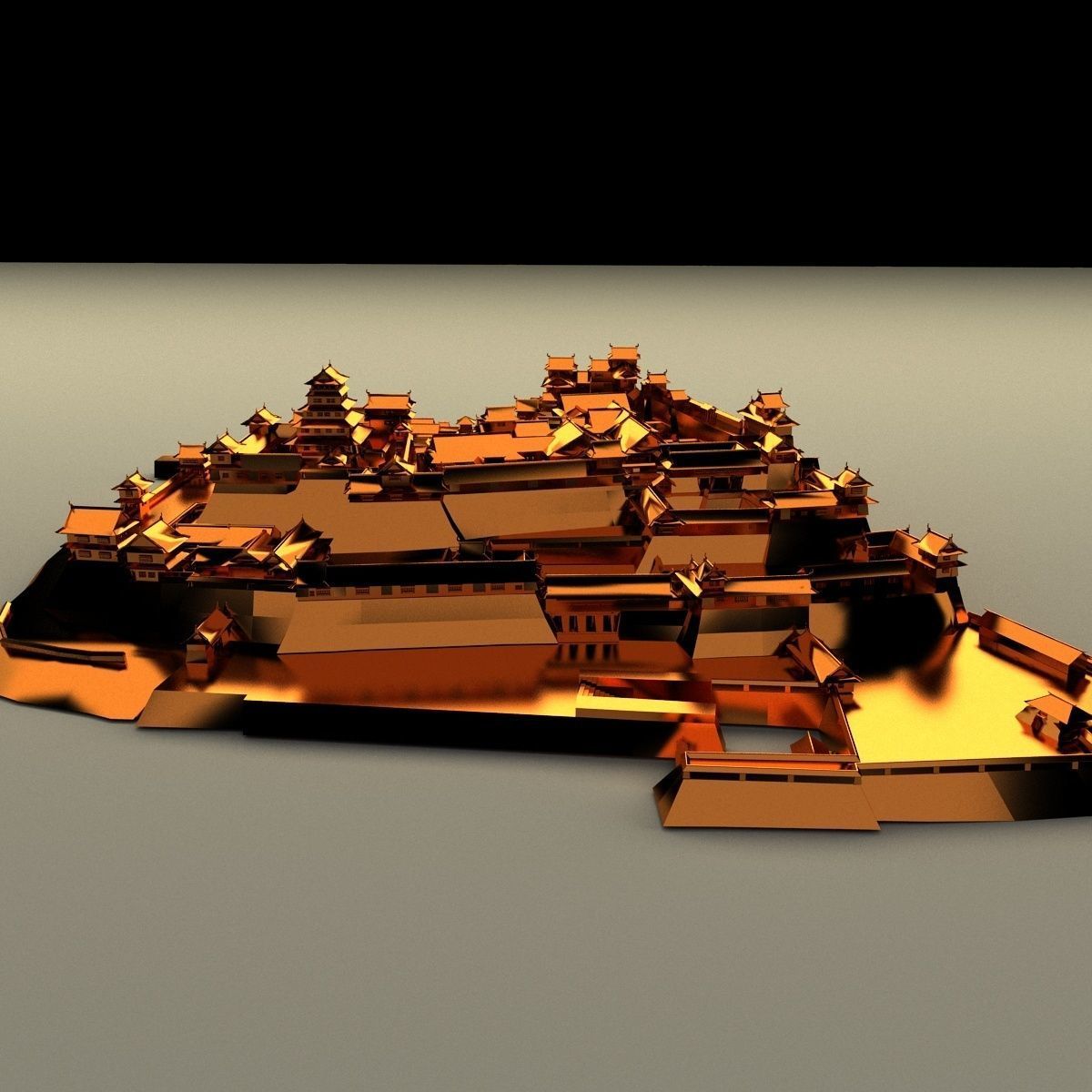 Chinese castle 3D model_3