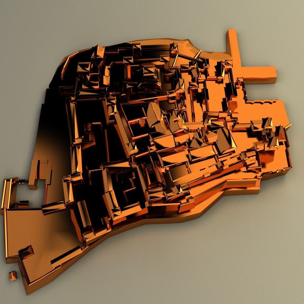 Chinese castle 3D model_4