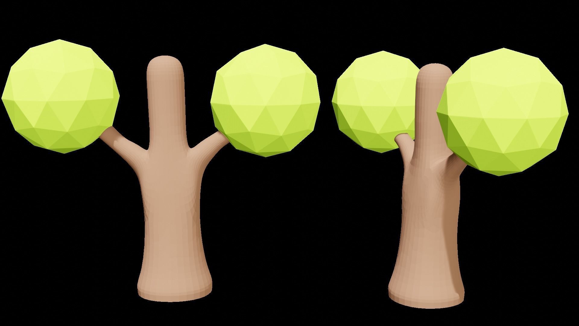 11 Low Poly Tree Pack By iammdshanto Free low-poly 3D model_6