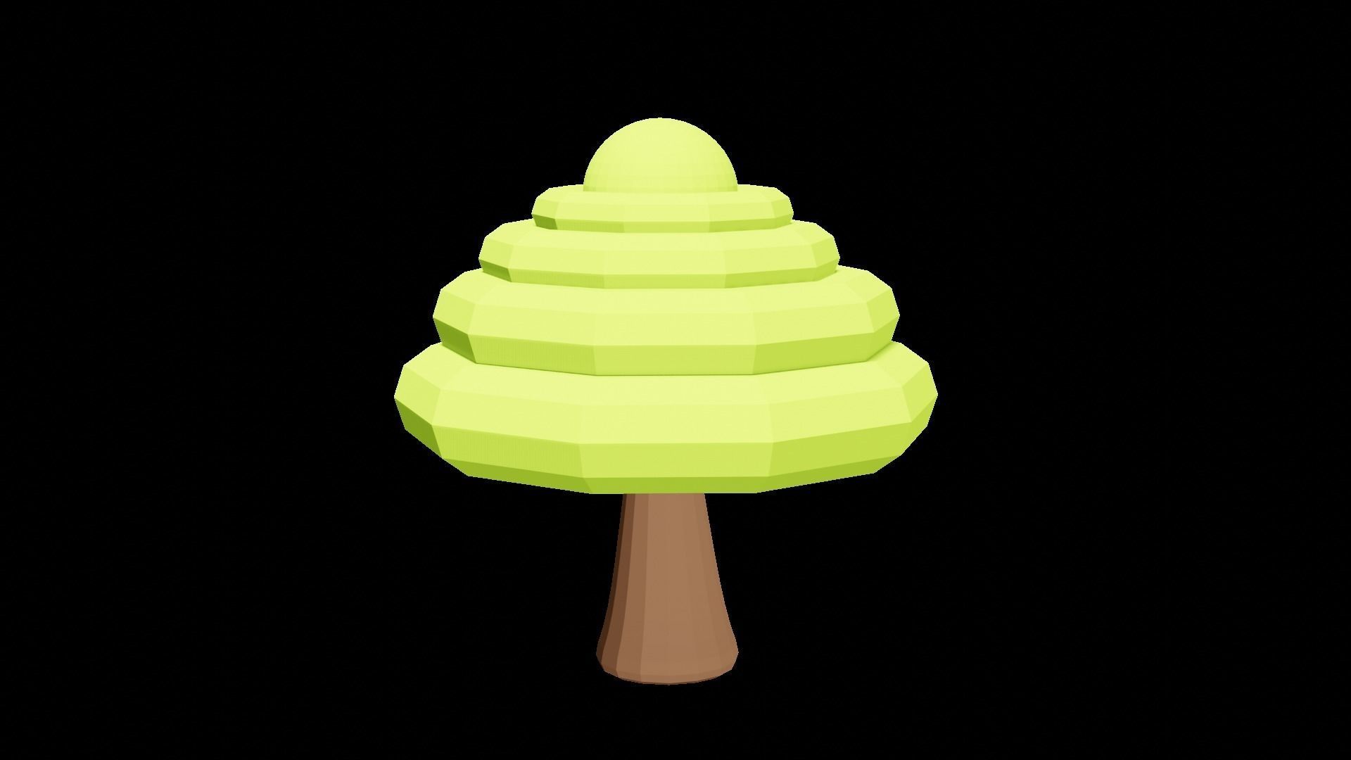 11 Low Poly Tree Pack By iammdshanto Free low-poly 3D model_8