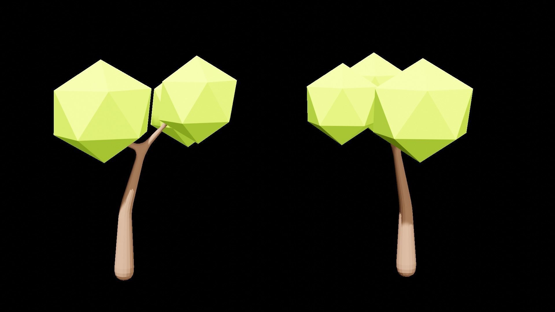 11 Low Poly Tree Pack By iammdshanto Free low-poly 3D model_2