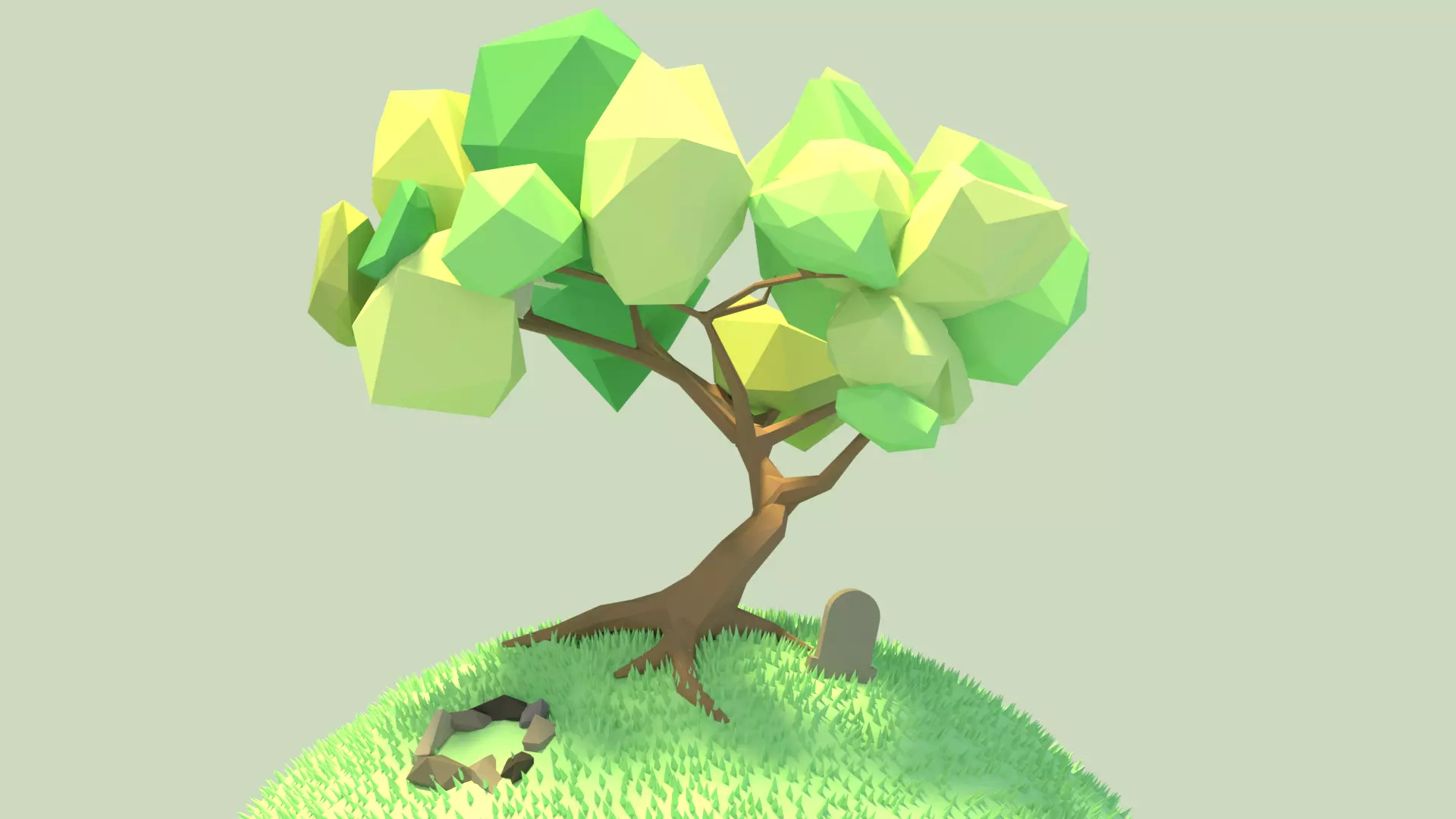 11 Low Poly Tree Pack By iammdshanto Free low-poly 3D model_0
