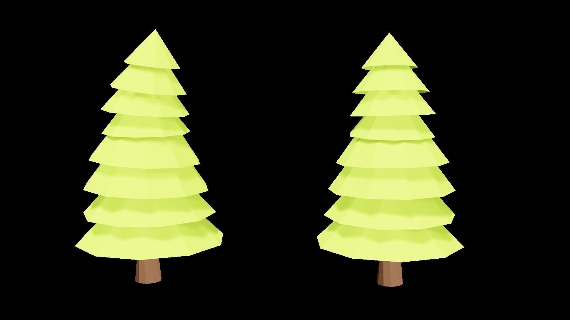 11 Low Poly Tree Pack By iammdshanto Free low-poly 3D model_4