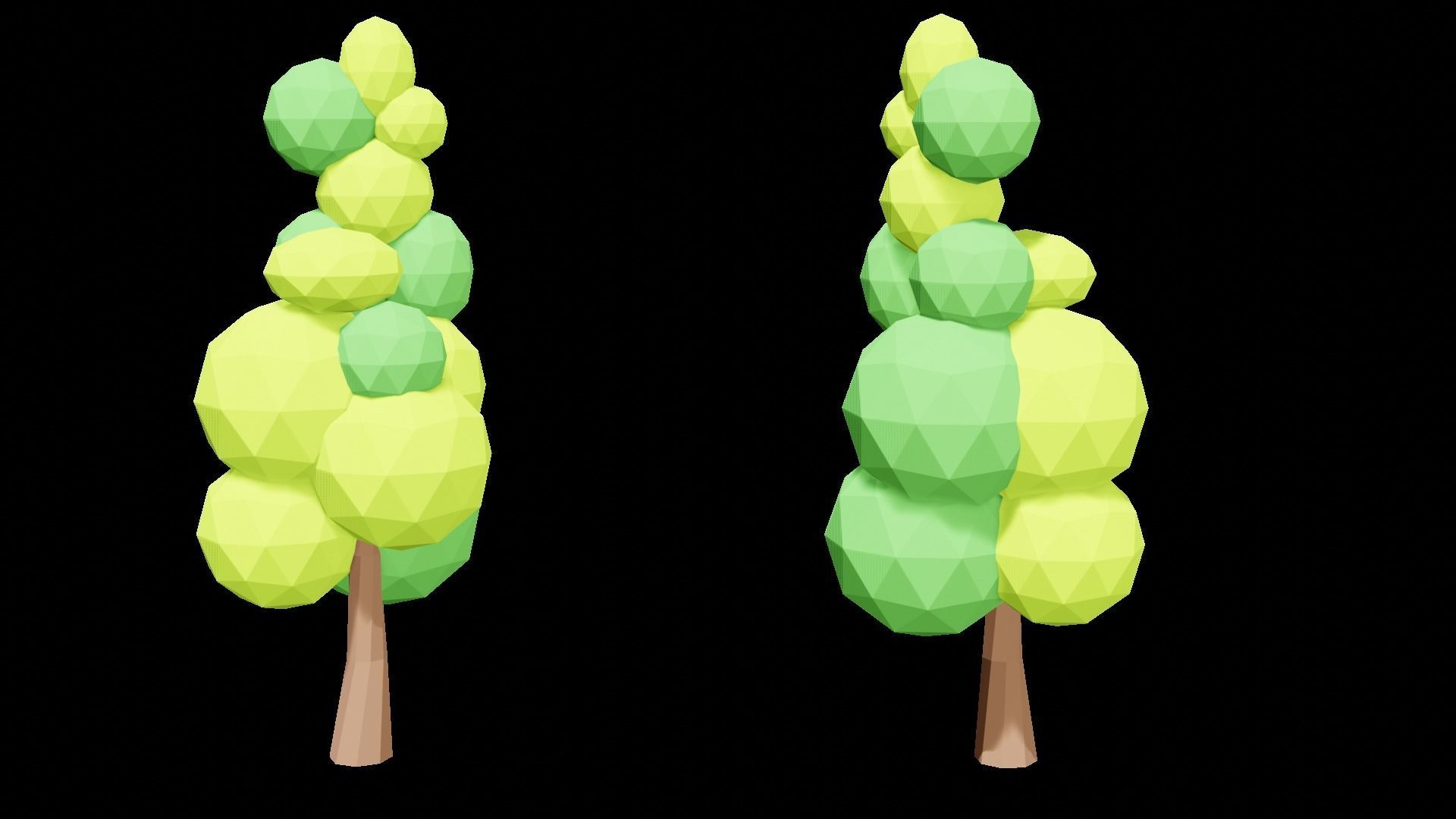 11 Low Poly Tree Pack By iammdshanto Free low-poly 3D model_5
