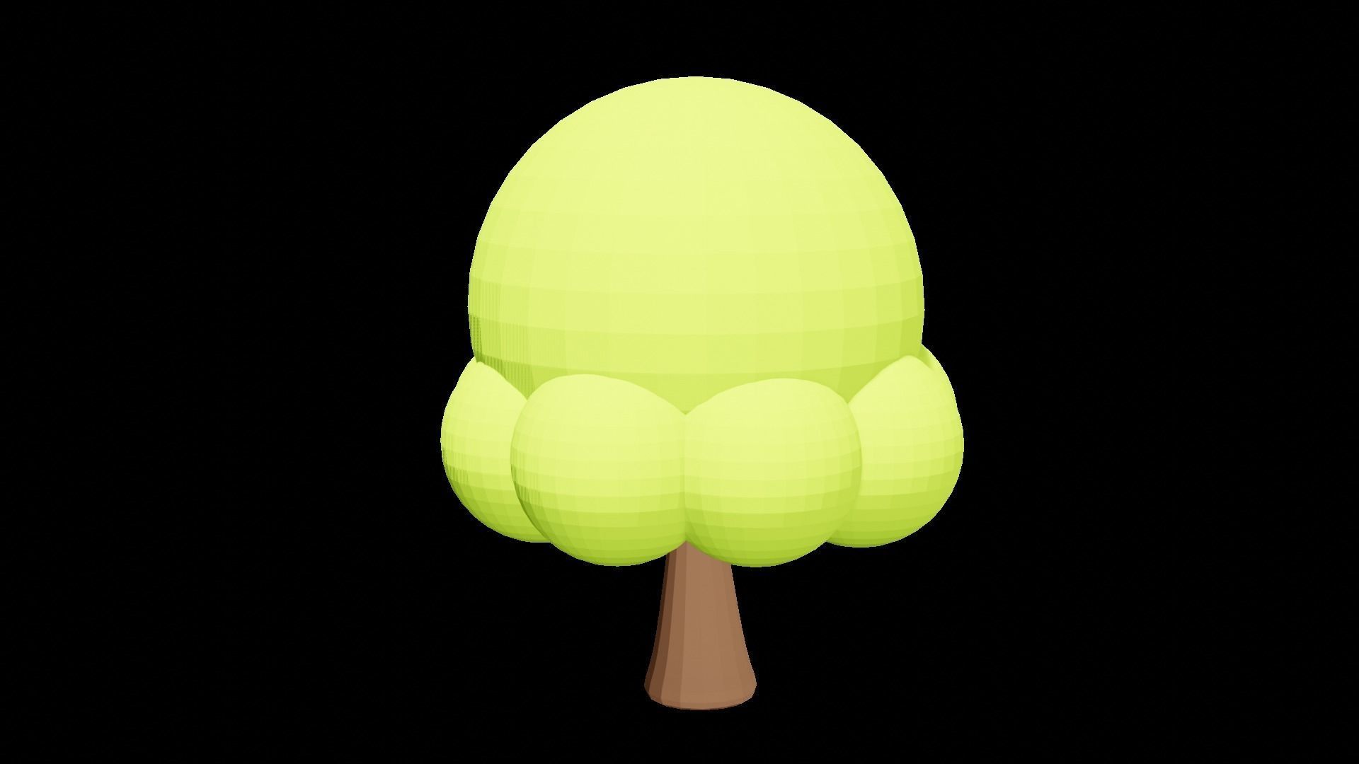 11 Low Poly Tree Pack By iammdshanto Free low-poly 3D model_9