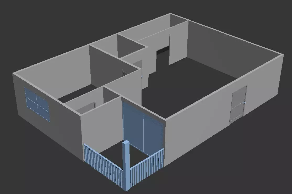 Simple house  3D model_0