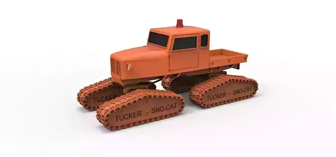 Tucker Sno-Cat 442a Scale 1 to 24 3D print model