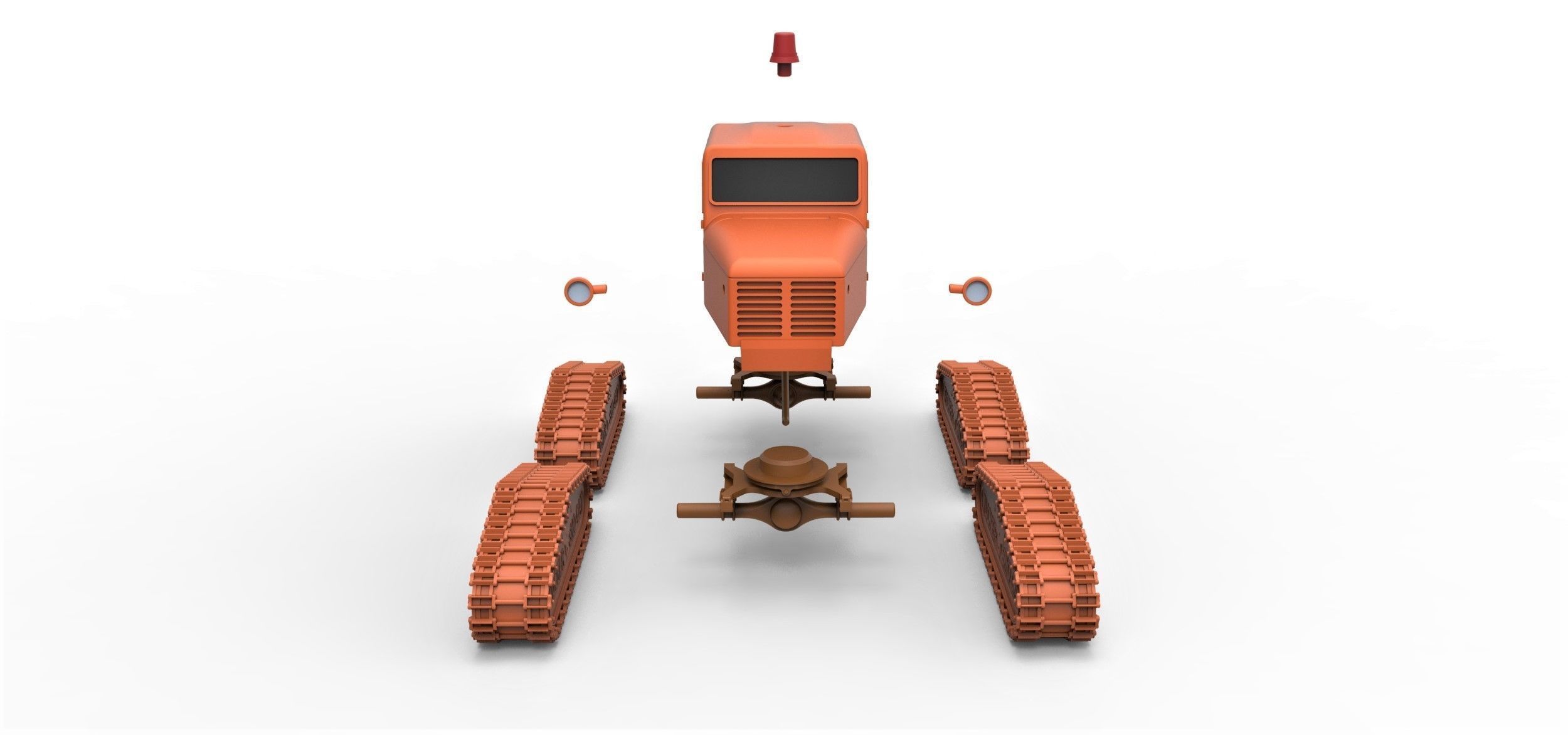 Tucker Sno-Cat 442a Scale 1 to 24 3D print model_16