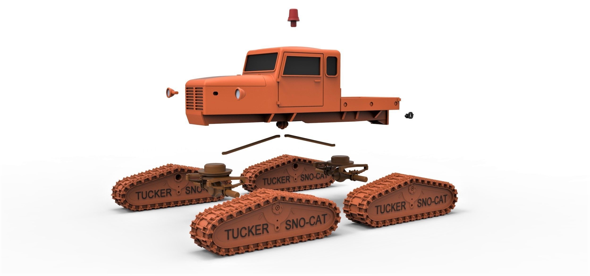 Tucker Sno-Cat 442a Scale 1 to 24 3D print model_14