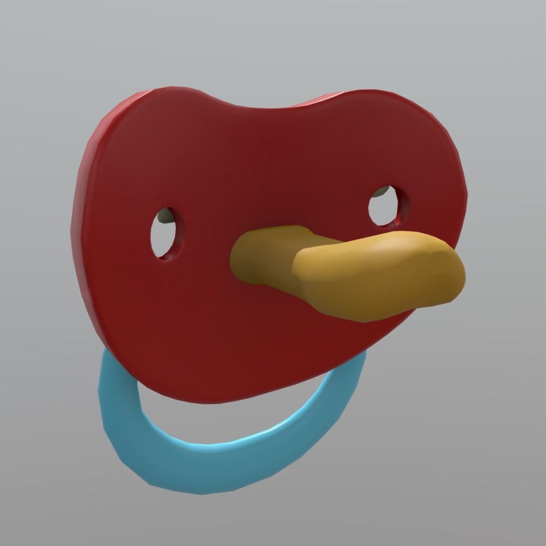 Pacifier 2 Low-poly 3D model_4