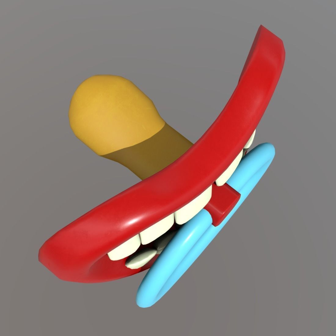 Pacifier 2 Low-poly 3D model_7