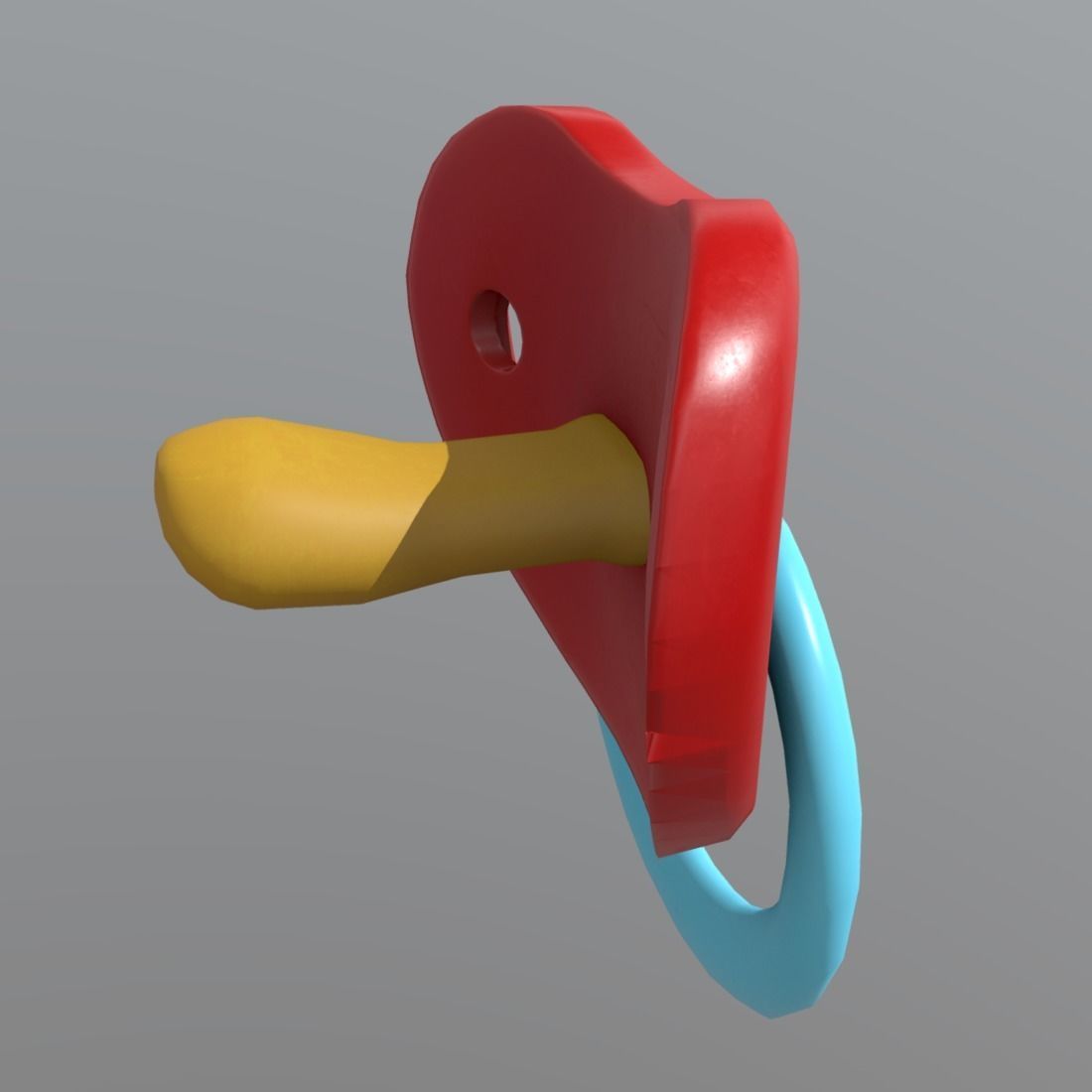Pacifier 2 Low-poly 3D model_5