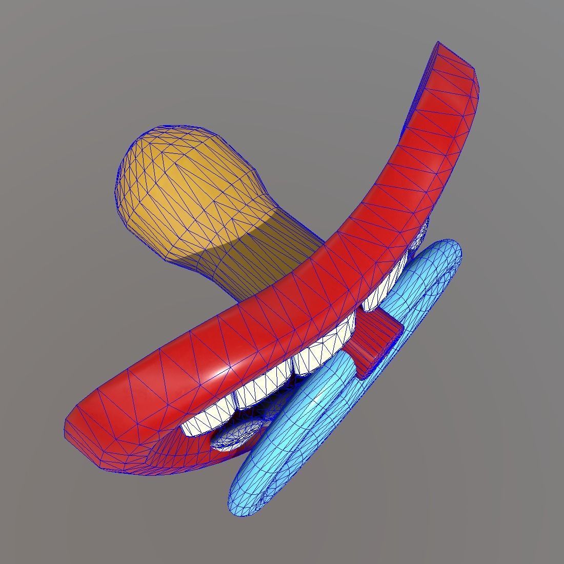 Pacifier 2 Low-poly 3D model_8