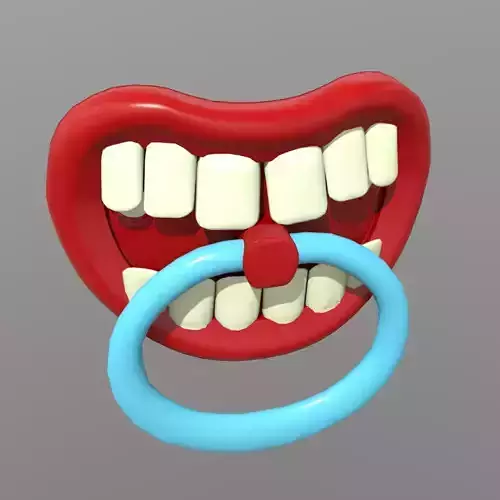 Pacifier 2 Low-poly 3D model