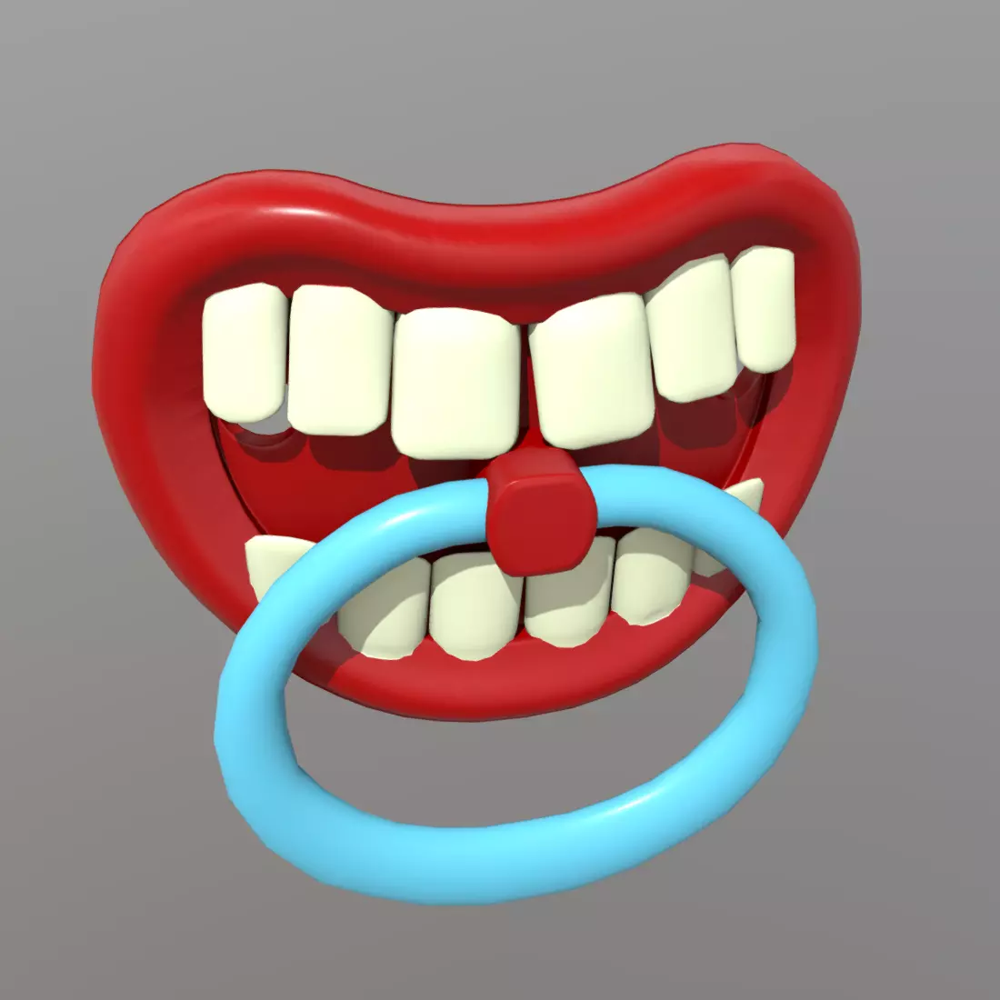 Pacifier 2 Low-poly 3D model_0