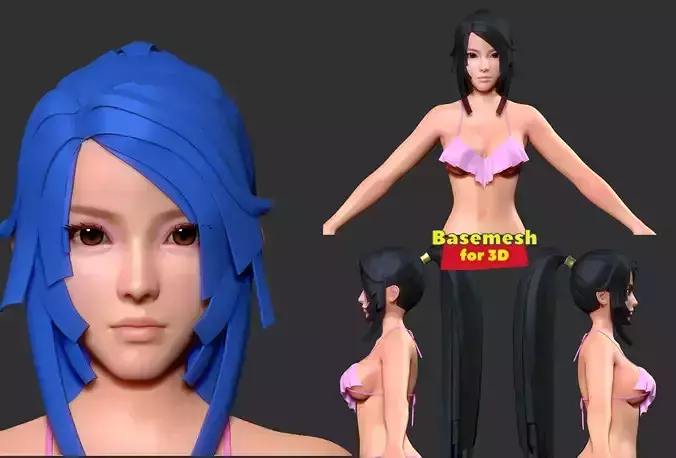 The girl next door - Basemesh 3D print model