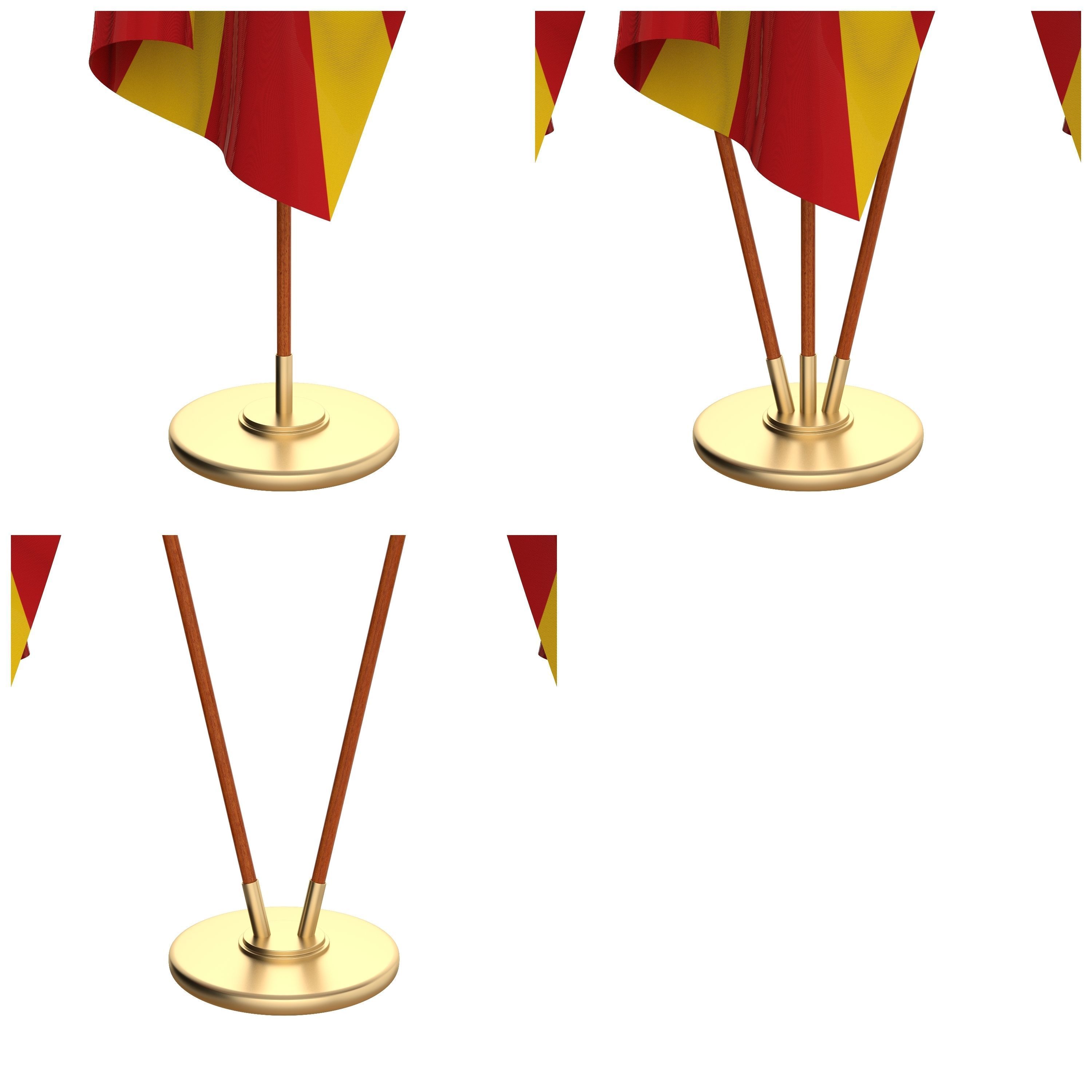 North Macedonia Flag Pack 3D model_2