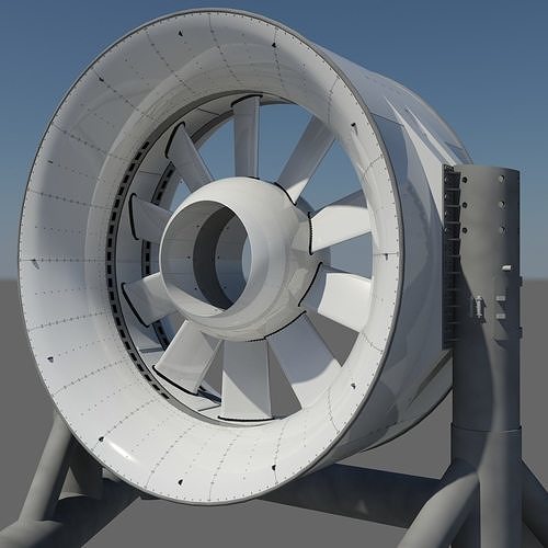 Marine turbine 3D model