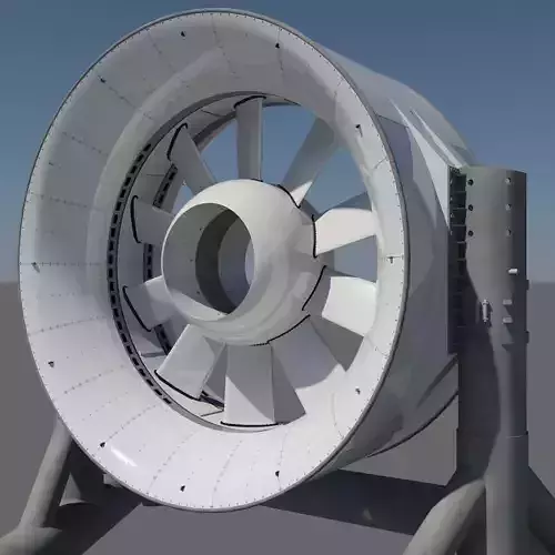 Marine turbine 3D model
